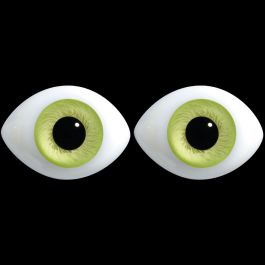 Pale Green - D400 Regular Oval Low Lens Glass Doll Eyes